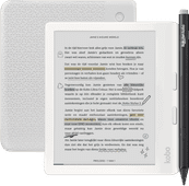 Kobo Libra Colour Weiß + Kobo Stylus 2 eBook-Reader mit Blaulichtfilter