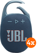 JBL Clip 5 Blue 4-pack Wireless speaker bundle