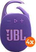 JBL Clip 5 Lila 4er-Pack JBL Clip Bluetooth-Lautsprecher