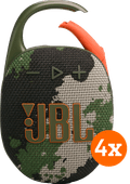 JBL Clip 5 Squad 4er-Pack Kabellosen Lautsprecher im Set