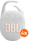 JBL Clip 5 Weiß 4er-Pack JBL Mini-Bluetooth-Lautsprecher