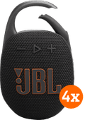 JBL Clip 5 Black 4-pack Wireless speaker bundle