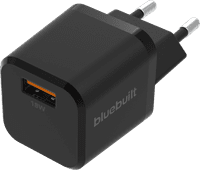 BlueBuilt Quick Charge Charger with USB-A Port 18W Black Samsung Z series accessory