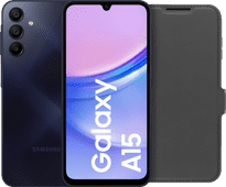 Samsung Galaxy A15 128GB Black 5G + BlueBuilt Book Case Black Samsung phone from 2024