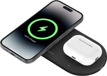 Belkin Boost Charge Pro Dual MagSafe und Qi2 Kabelloses Ladegerät 15 W Kabelloses Ladegerät für Ohrhörer