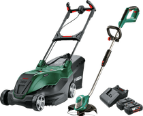 Bosch AdvancedRotak 36V-44-750 + AdvancedGrassCut 36 Li (2 Akkus) Bosch Akku-Rasenmäher