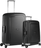 Samsonite S'Cure Spinner 55cm + 69cm Black Suitcase Set Suitcase for a 1 to 2-week trip