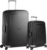 Samsonite S'cure Spinner 55 + 75 cm Black Kofferset Handgepäckkoffer