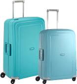 Samsonite S'Cure Spinner 69+75cm Aqua Blue Suitcase Set Samsonite hardside suitcase