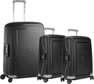 Samsonite S'cure Spinner 55cm + 55cm + 69cm Black Suitcase Set Carry-on suitcase