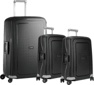 Samsonite S'Cure Spinner 55+55+75cm Black Suitcase Set Samsonite carry-on suitcase