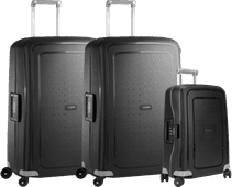 Samsonite S'Cure Spinner 75cm + 75cm + 55cm Black Suitcase Set Suitcase set