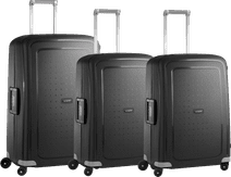 Samsonite S'Cure Spinner 75cm + 69cm + 69cm Black Suitcase Set Trolley suitcase