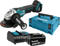 Makita DGA505ZJ + Makita Starter Pack DC18SD+BL1830B Makita angle grinder