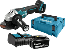 Makita DGA505ZJ + 3,0-Ah-Akku und Ladegerät Makita Winkelschleifer