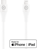 BlueBuilt USB-C-auf-Lightning-Kabel 1,5 m Nylon Weiß iPhone Ladekabel aus Nylon