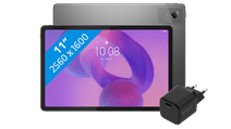 Lenovo Idea Tab 11 Zoll 128GB WLAN Grau mit Stylus + BlueBuilt Ladegerät Tablets für die Basisnutzung