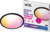 WiZ Deckenleuchte SuperSlim - Schwarz - Weiß- und Farblicht White und Color Smart-Lampe