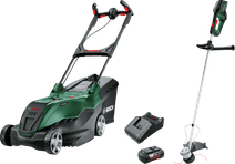 Bosch AdvancedRotak 36V-44-750 including 4.0Ah Battery + AdvancedGrassCut 36V-33 (without battery) Bosch Power For All 36V tools