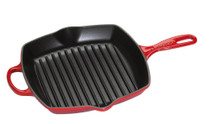 Le Creuset Skillet Quadratische Grillpfanne 26 cm Kirschrot Koch- oder Backgeschenk