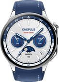 OnePlus Watch 2 Silver/Blue Smartwatch with Android Wear OS