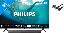 Philips 50PUS7009 + Soundbar + HDMI-Kabel Philips Fernseher-Soundbar-Set