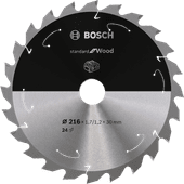 Bosch Circular Saw Blade Cordless Standard for Wood 216x30x1.7/1.2x2 Circular saw blades