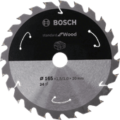 Bosch Circular Saw Blade Cordless Standard for Wood 254X2.2/1.6X30X4 Circular saw blades