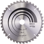 Bosch Circular Saw Blade Optiline Wood 254x30x2mm, 40T Circular saw blades