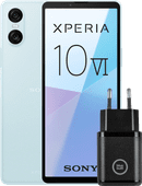 Sony Xperia 10 VI 128GB Blue 5G + BlueBuilt Charger with USB-C Port 30W Black Small phone