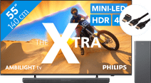 Philips The Xtra 55PML9009 - QD MiniLED (2024) + Soundbar + HDMI-Kabel Philips Ambilight Fernseher