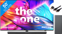 Philips The One 50PUS8909 - Ambilight (2024) + Soundbar + HDMI-Kabel 50-Zoll-Fernseher