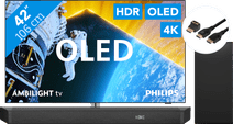 Philips 42OLED809 - Ambilight (2024) + Soundbar + HDMI Cable Philips smart TV