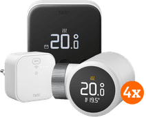 Tado Smart-Thermostat X Starterpaket + 4 Thermostatköpfe Amazon Alexa Thermostat