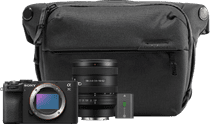 Sony A7C II Schwarz Travel Kit Kamera mit neigbarem Display