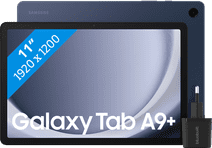 Samsung Galaxy Tab A9 Plus 11 Zoll 128GB Wi-Fi Blau + BlueBuilt Ladegerät Tablet für die ganze Familie