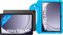 Samsung Galaxy Tab A9 Plus 11 inches 128GB WiFi and 5G Gray + BlueBuilt Kids Cover Blue Samsung tablet for the family