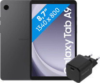 Samsung Galaxy Tab A9 8,7 Zoll 64GB Wi-Fi + 4G Grau + BlueBuilt Ladegerät Tablet mit 4G oder 5G