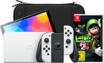 Nintendo Switch OLED White + Luigi's Mansion 2 HD + BlueBuilt Travel Case Nintendo Switch OLED