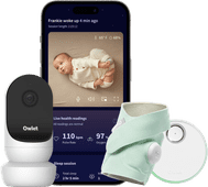 Owlet Cam 2 + Dream Sock Mint OW-DSDUO-MI Strahlungsarmes Babyphon