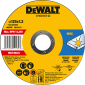 DeWalt Cutting Disc INOX 125x1x22.2mm 10 units grinding disc