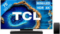 TCL QD Mini-LED 75C803 (2023) + Soundbar Fernseher aus dem Jahr 2023