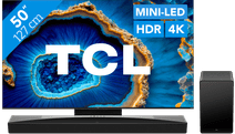 TCL QD Mini-LED 50C803 (2023) + Soundbar Fernseher aus dem Jahr 2023