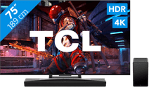 TCL QLED 75C743 (2023) + Soundbar Television for Game of Thrones