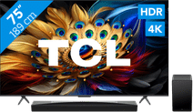 TCL QLED 75C61B (2024) + Soundbar 75-Zoll-Fernseher