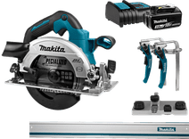 Makita DHS660ZJ + 3,0-Ah-Akku und Ladegerät + Führungsschiene Makita Kreissäge