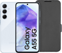 Samsung Galaxy A55 128GB Light Blue 5G + BlueBuilt Back Cover Black Samsung Galaxy A55