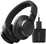 JBL Live 660NC Schwarz + BlueBuilt Quick-Charge-Ladegerät mit USB JBL Over-Ear-Kopfhörer