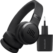 JBL Live 670NC Black + BlueBuilt Quick Charge Charger with USB-A Port JBL on-ear headphones