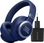 JBL Live 770NC Blau + BlueBuilt Quick-Charge-Ladegerät mit USB 3D-Audio-Kopfhörer